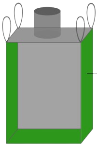 U-panel FIBC bulk bag with a strong, durable design for secure material handling.